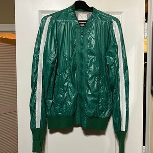 Green DIESEL Mens Sz.L zip up track jacket - slightly worn.